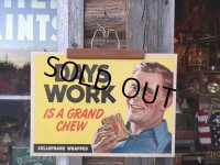 40s Vintage CHEWING TOBACCO Card Board Sign (DJ116) 