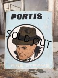 〜40s Vintage PORTIS HATS Card Board Sign (DJ118) 