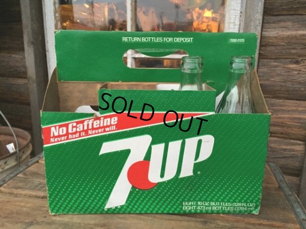 画像1: SALE / 70s Vintage 7UP 8 Bottle Pack Case (DJ131) 