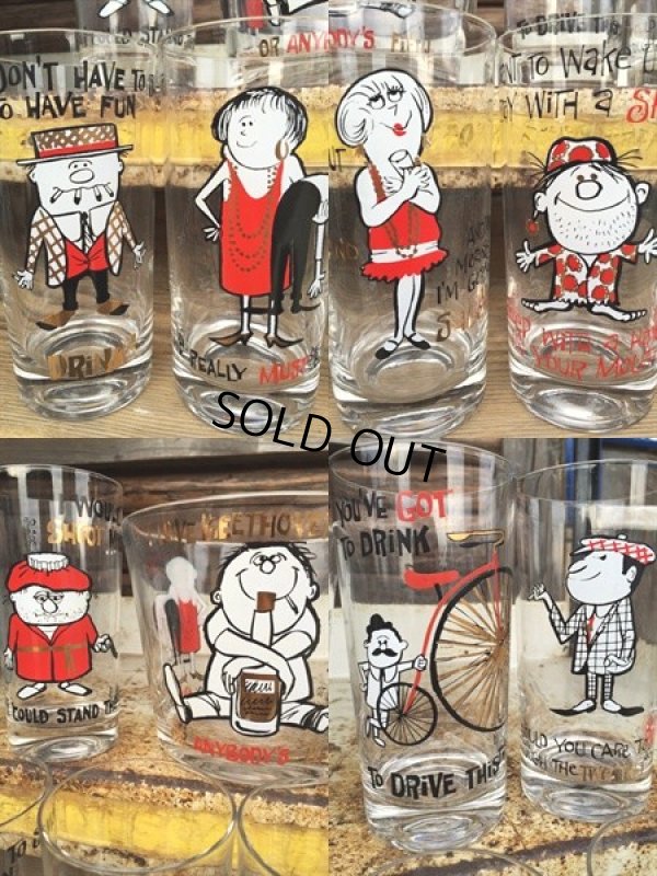 画像3: Vintage Message Glass ＆ Bowl 9pc Set (DJ133)