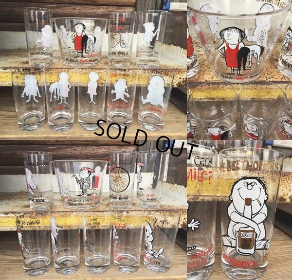 画像2: Vintage Message Glass ＆ Bowl 9pc Set (DJ133)