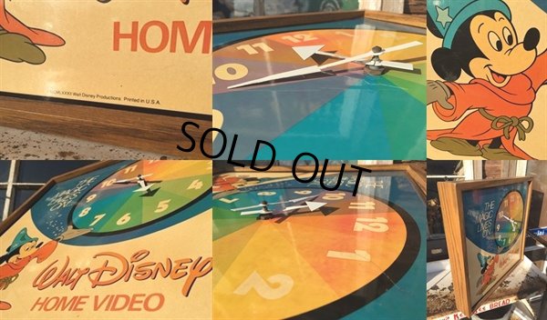 画像2: 80s Disney Home Video Mickey Fantasia Clock (DJ139) 