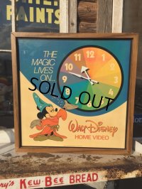 80s Disney Home Video Mickey Fantasia Clock (DJ139) 