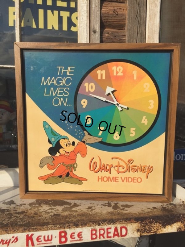 画像1: 80s Disney Home Video Mickey Fantasia Clock (DJ139) 