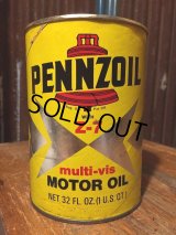 SALE Vintage Pennzoil #A Quart Can Motor Gas/Oil (DJ204) 