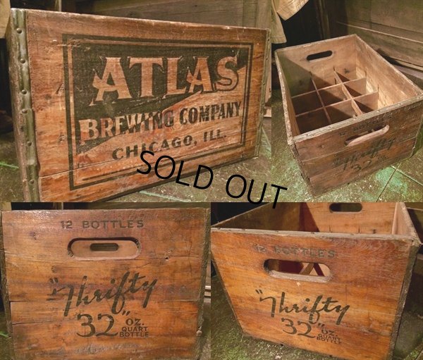 画像2: Vintage ATLAS Crate Wooden Box (DJ211) 
