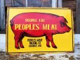 画像1: Vintage Peoples Meat Sign (DJ235) (1)