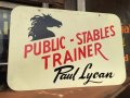 Vintage PUBLIC-STABLES TRAINER Sign (DJ195)