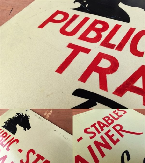 画像3: Vintage PUBLIC-STABLES TRAINER Sign (DJ195)