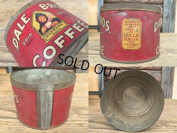 画像2: Vintage DALE BROS Coffee Tin Can #S (DJ250)