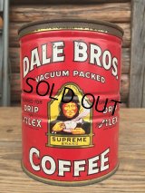 Vintage DALE BROS Coffee Tin Can #L (DJ251)