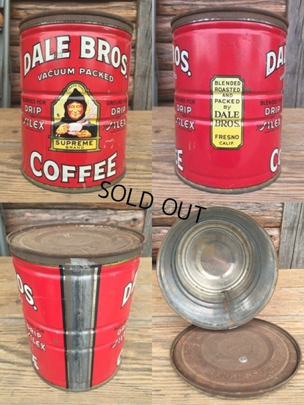 画像2: Vintage DALE BROS Coffee Tin Can #L (DJ251)