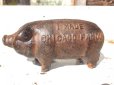 画像1: Vintage Cast Iron Pig  Piggy Bank (DJ252) (1)