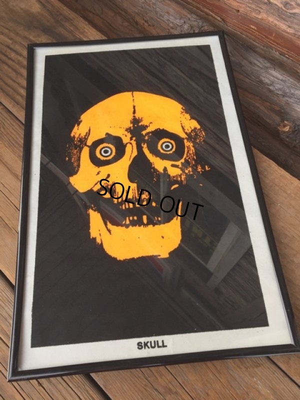 画像1: Vintage SKULL Black Light Poster (DJ300)