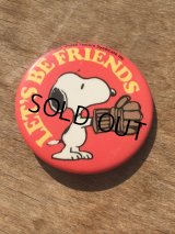 Vintage Snoopy Badge / Let's Be Friends (DJ304)