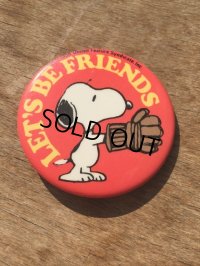 Vintage Snoopy Badge / Let's Be Friends (DJ304)