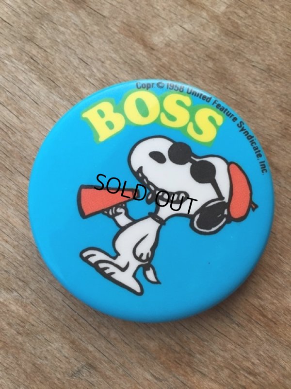 画像1: Vintage Snoopy Badge / Boss (DJ309)