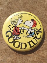 Vintage Snoopy Badge / Good Luck (DJ303)