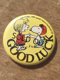 Vintage Snoopy Badge / Good Luck (DJ303)