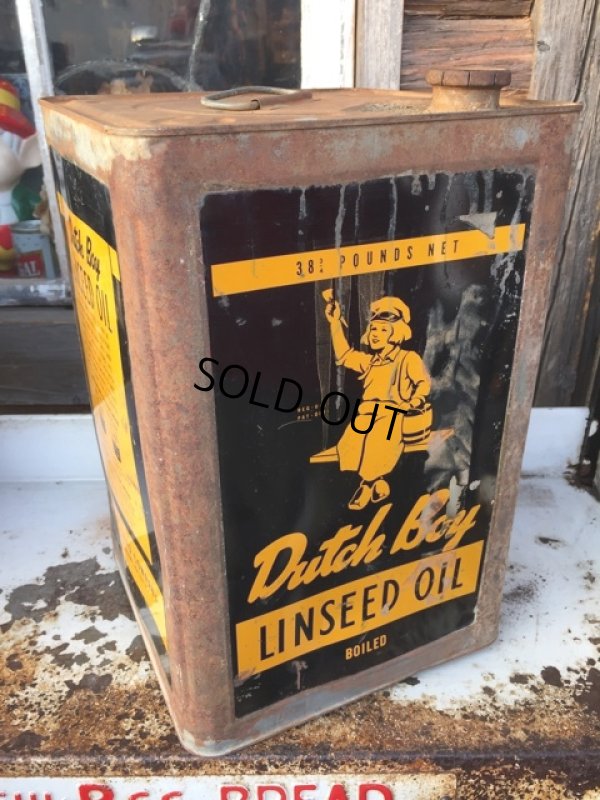 画像1: Vintage Dutch Boy Linseed Oil 38 Pound Can (PJ278)