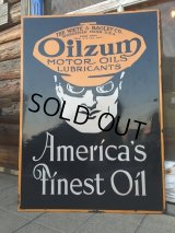 Vintage OILZUM MOTOR OILS Porcelain Sign (DJ341)