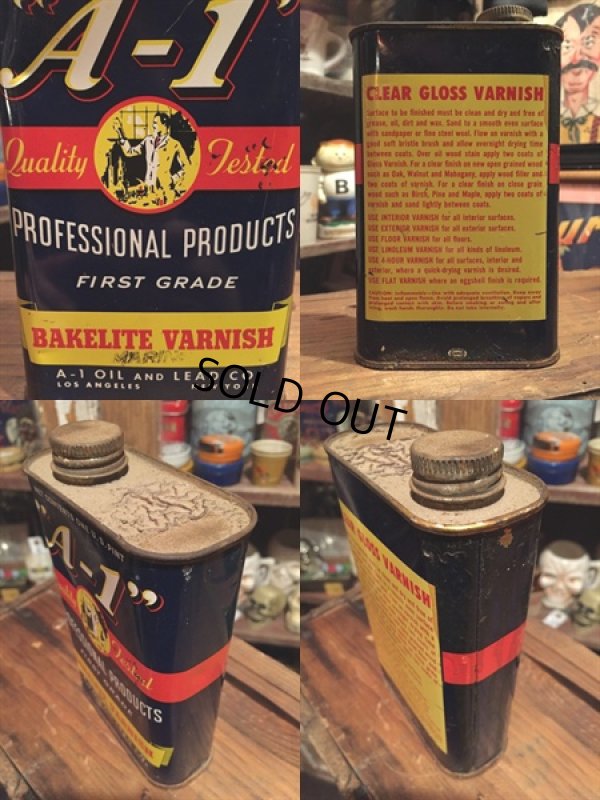 画像2: Vintage A-1 OIL Bakelite Varnish Can (DJ364)