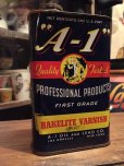 画像1: Vintage A-1 OIL Bakelite Varnish Can (DJ364) (1)