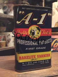 Vintage A-1 OIL Bakelite Varnish Can (DJ364)