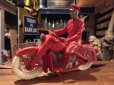 画像1: Vintage AUBURN Rubber Toy Motorcycle Police Bike #B (DJ384) (1)