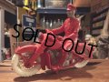 Vintage AUBURN Rubber Toy Motorcycle Police Bike #B (DJ384)