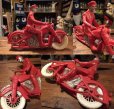 画像2: Vintage AUBURN Rubber Toy Motorcycle Police Bike #B (DJ384) (2)