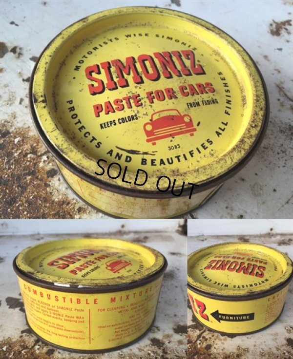 画像2: Vintage SIMONZ Car Wax Can (DJ276)