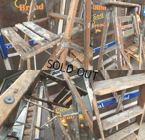 画像3: SALE Vintage Wood Ladder (DJ461) 