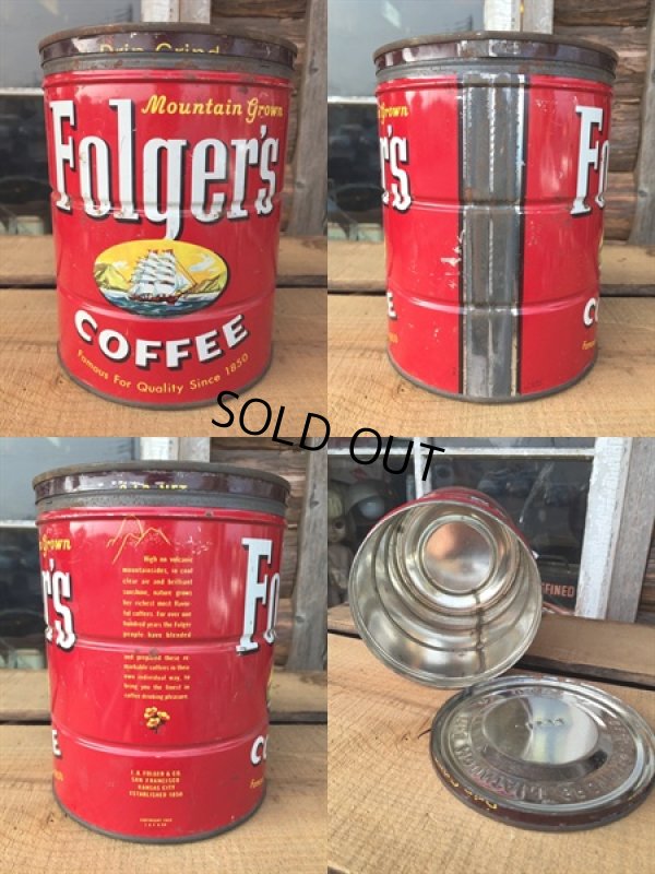 画像2: Vintage Folger's Coffee Can Two Pounds #K (DJ473)