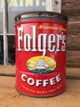 画像1: Vintage Folger's Coffee Can Two Pounds #K (DJ473) (1)