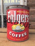 Vintage Folger's Coffee Can Two Pounds #K (DJ473)