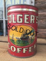Vintage Folger's Coffee Can Two Pounds #J (DJ470)