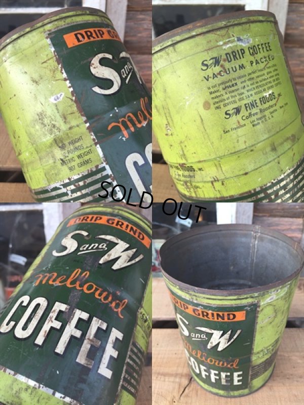 画像3: Vintage S and W Coffee Can Two Pounds (DJ472)