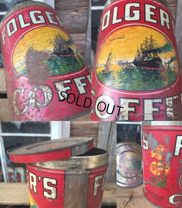 画像3: Vintage Folger's Coffee Can Two Pounds #J (DJ470)