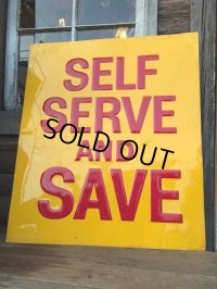 Vintage Cas Staｔion Sign SELF SERVES... (DJ573)