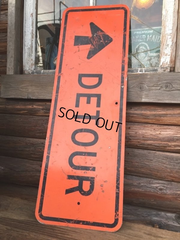 画像1: Vintage Road Sign DETOUR (DJ572)