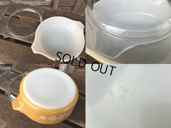 画像3: Old Pyrex Casseroles Golden Butterfly (DJ629）