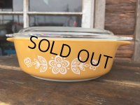 Old Pyrex Casseroles Golden Butterfly (DJ629）