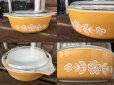 画像2: Old Pyrex Casseroles Golden Butterfly (DJ629） (2)