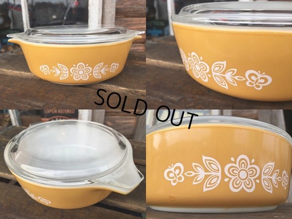 画像2: Old Pyrex Casseroles Golden Butterfly (DJ629）