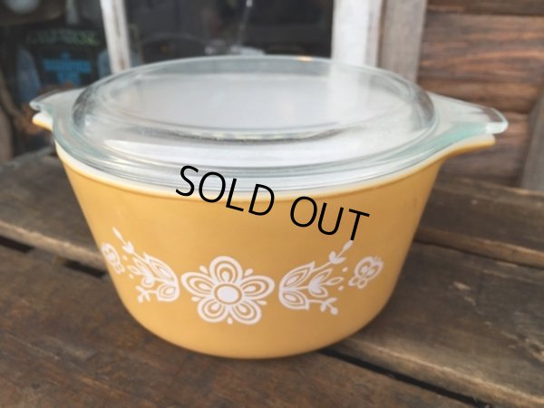 画像1: Old Pyrex Casseroles Golden Butterfly (DJ630）