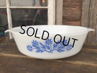Fire King Casseroles Blue Flower (DJ637）
