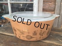 Old Pyrex Casseroles Early American #L (DJ632）