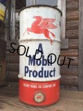 50s Vintage Mobil Oil Red Pegasus Drum Can (DJ690)