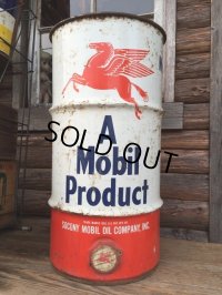 50s Vintage Mobil Oil Red Pegasus Drum Can (DJ690)